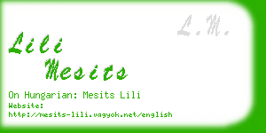 lili mesits business card